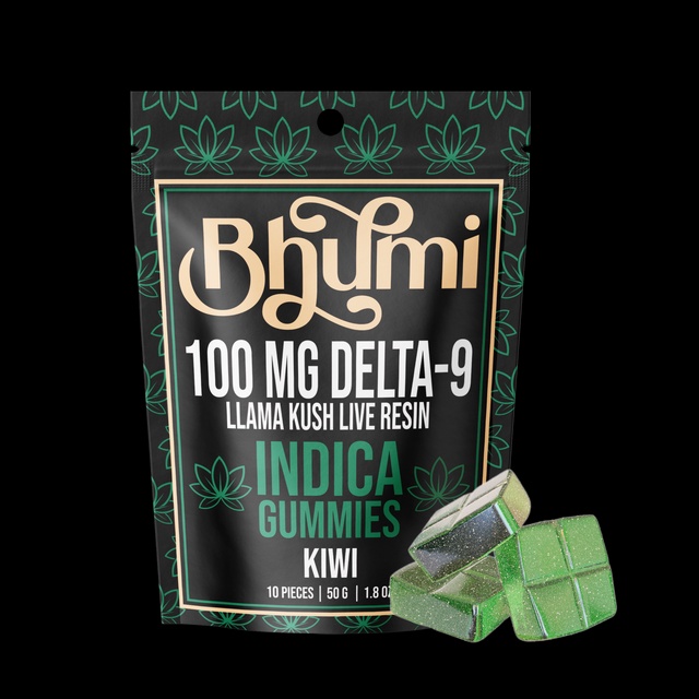 Bhumi Kiwi Indica Live Resin Gummie 100mg / Kiwi